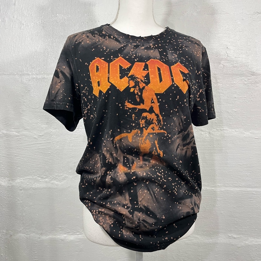 ELEVEN PARIS AC/DC BLEACHED OUT T SHIRT (300)